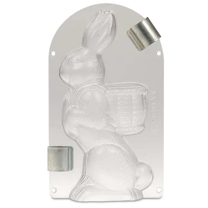 Easter Bunny with Basket - 2 Piece Chocolate Mold for DIY Candy Making - Perfect for Easter Decorations, Holiday Treats, and Party Favors