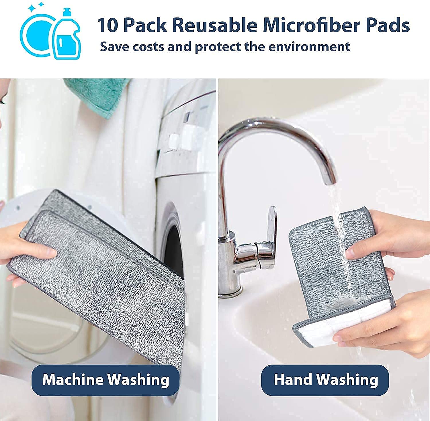 Premium Microfiber Cleaning Mop with Bucket Set - Heavy Duty Floor Mop for Home, Kitchen, Office - Washable & Reusable for Hardwood, Tile, Laminate Floors - Ideal for Daily Cleaning & Spill Cleanup