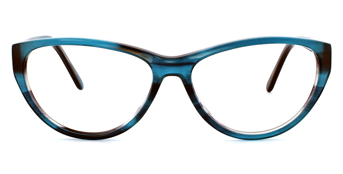 Stylish Striped Cat Eye Prescription Glasses for Women - Trendy A16254 Frame for Reading & Computer Use