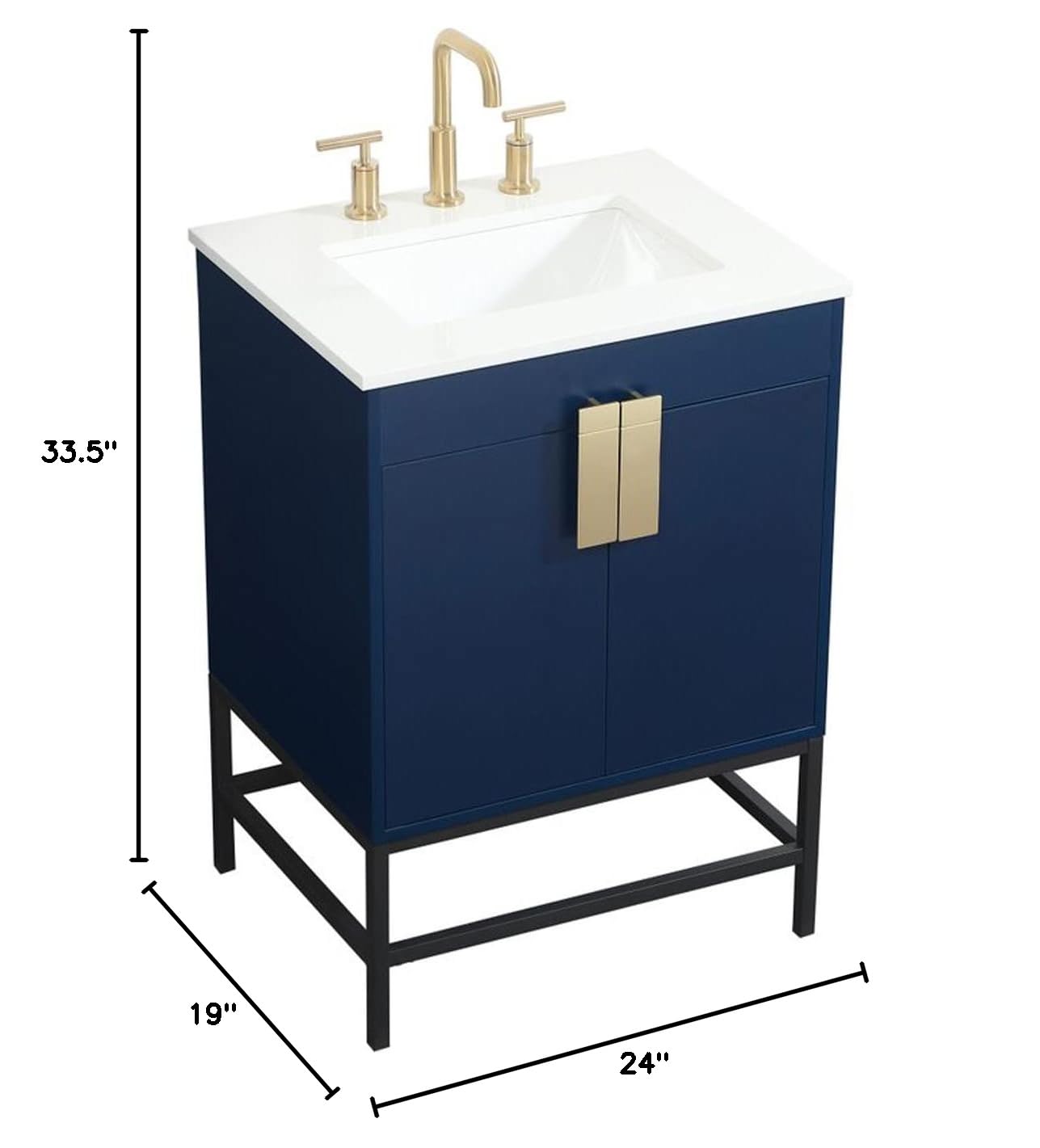32 Inch White Modern Bathroom Vanity with Under Sink Storage - Elegant Single Sink Bathroom Cabinet Organizer for Small Space Bathroom Decor | Perfect for Apartment, Guest Bath & Powder Room Organization