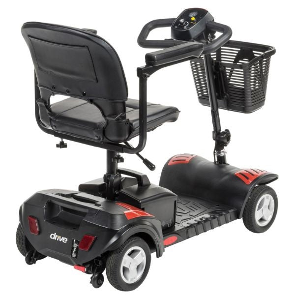 Drive Medical Scout LT 4 Compact Travel Power Scooter - Lightweight Mobility Scooter for Adults & Seniors - Ideal for Shopping, Travel & Outdoor Activities