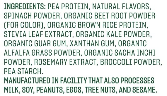 Vega Protein and Greens Plant-Based Protein Powder, Berry Flavor - 20g Vegan Protein with Superfood Greens, Non-GMO, Gluten-Free Pea Protein for Men & Women, 1.2 lb (Packaging May Vary) - Perfect for Post-Workout Recovery, Smoothies and Healthy Meal Replacement