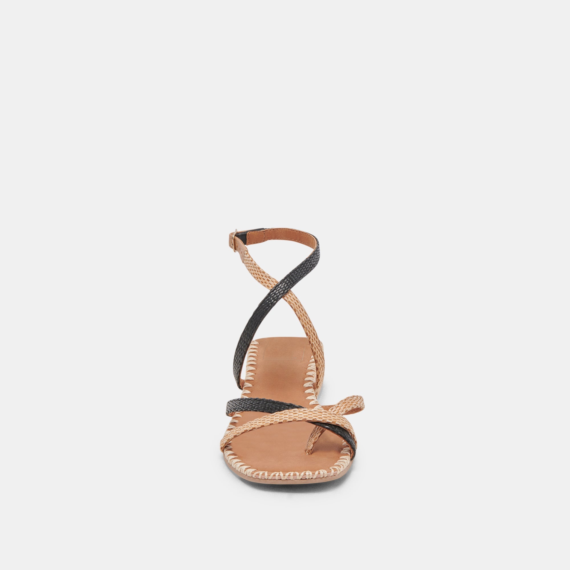 BRINN SANDALS - Black Natural Raffia Women's Sandals | Comfortable & Stylish for Beach, Vacation & Summer Outfits