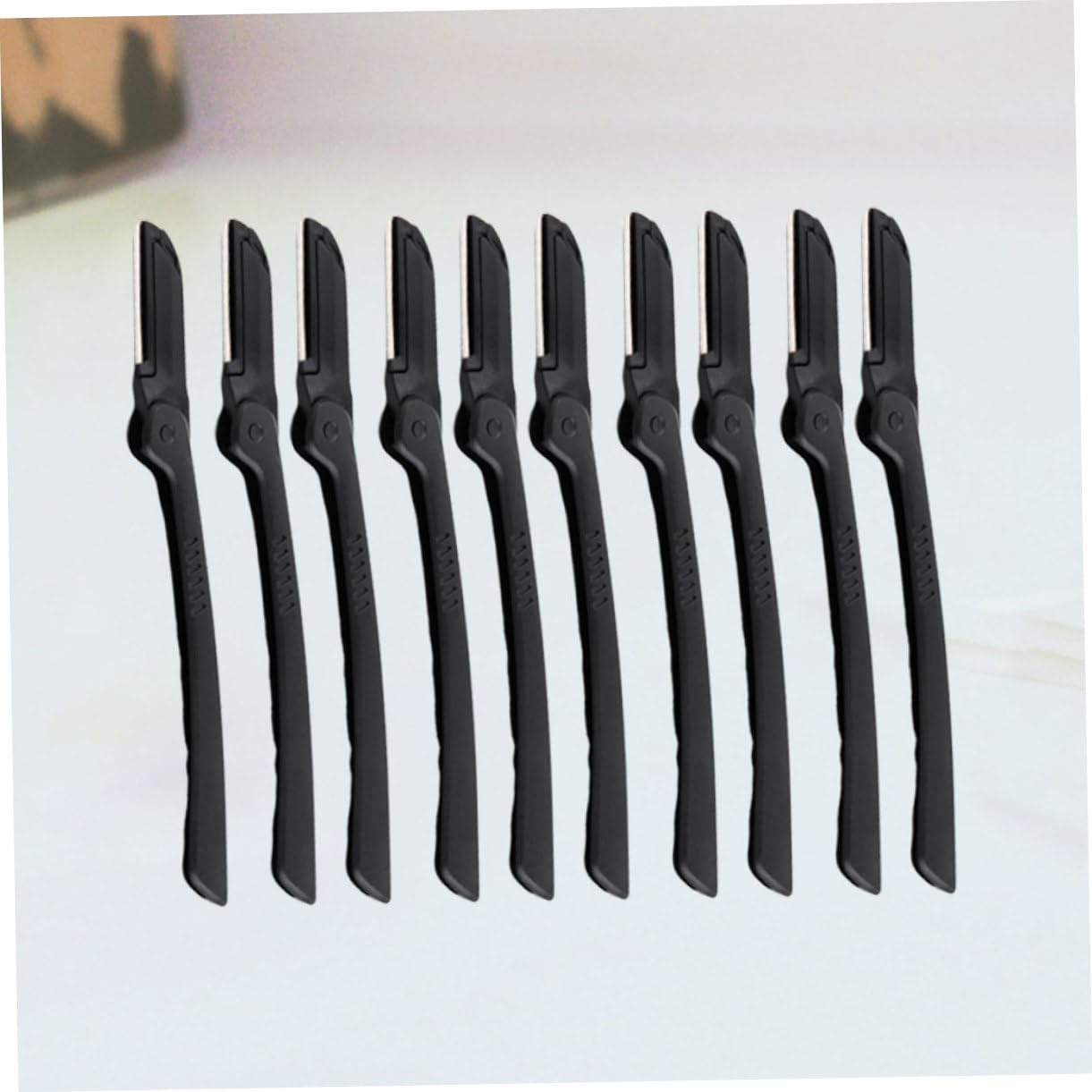 10-Pack Stylish Eyebrow Razor Set - Folding Precision Trimmer for Perfect Brows - Travel & Home Grooming Essential - Makeup Tools for Eyebrow Shaping & Facial Hair Removal