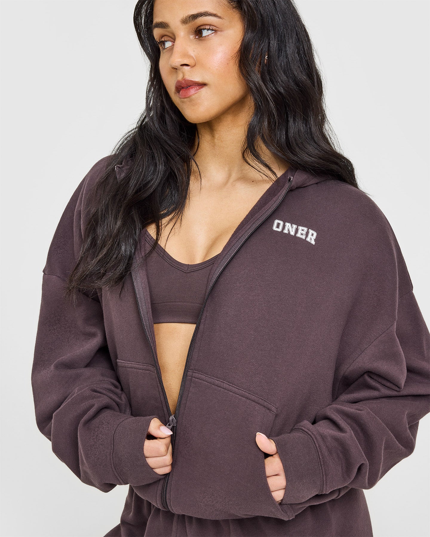 Mid Weight Zip Through Hoodie for Men & Women - Soft Cotton Blend, Umber Brown | Perfect for Casual Wear, Outdoor Activities & Gym Workouts