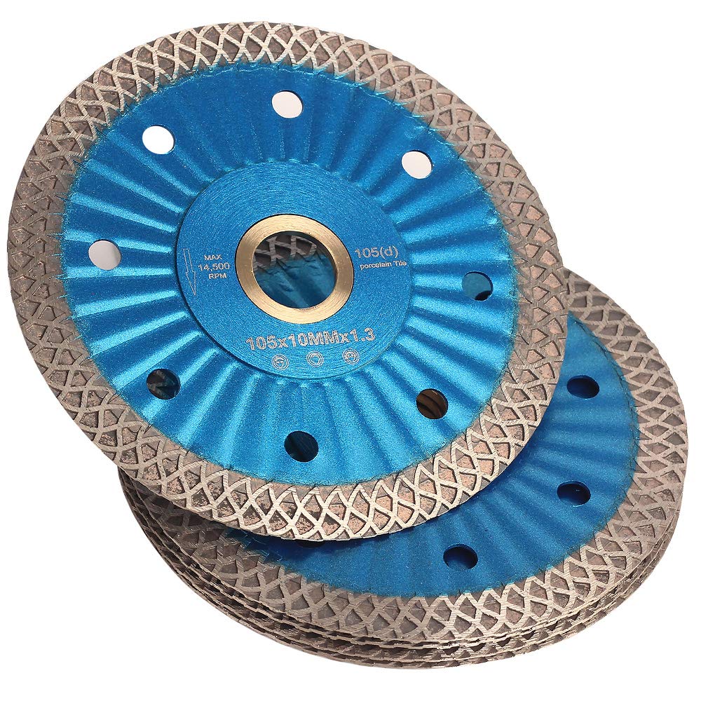 5Pcs/Box 4 Inch Diamond Saw Blades - Ultra Thin Porcelain Tile Cutter for Ceramic, Granite, Marble - Perfect for DIY Home Renovation & Professional Tile Installation
