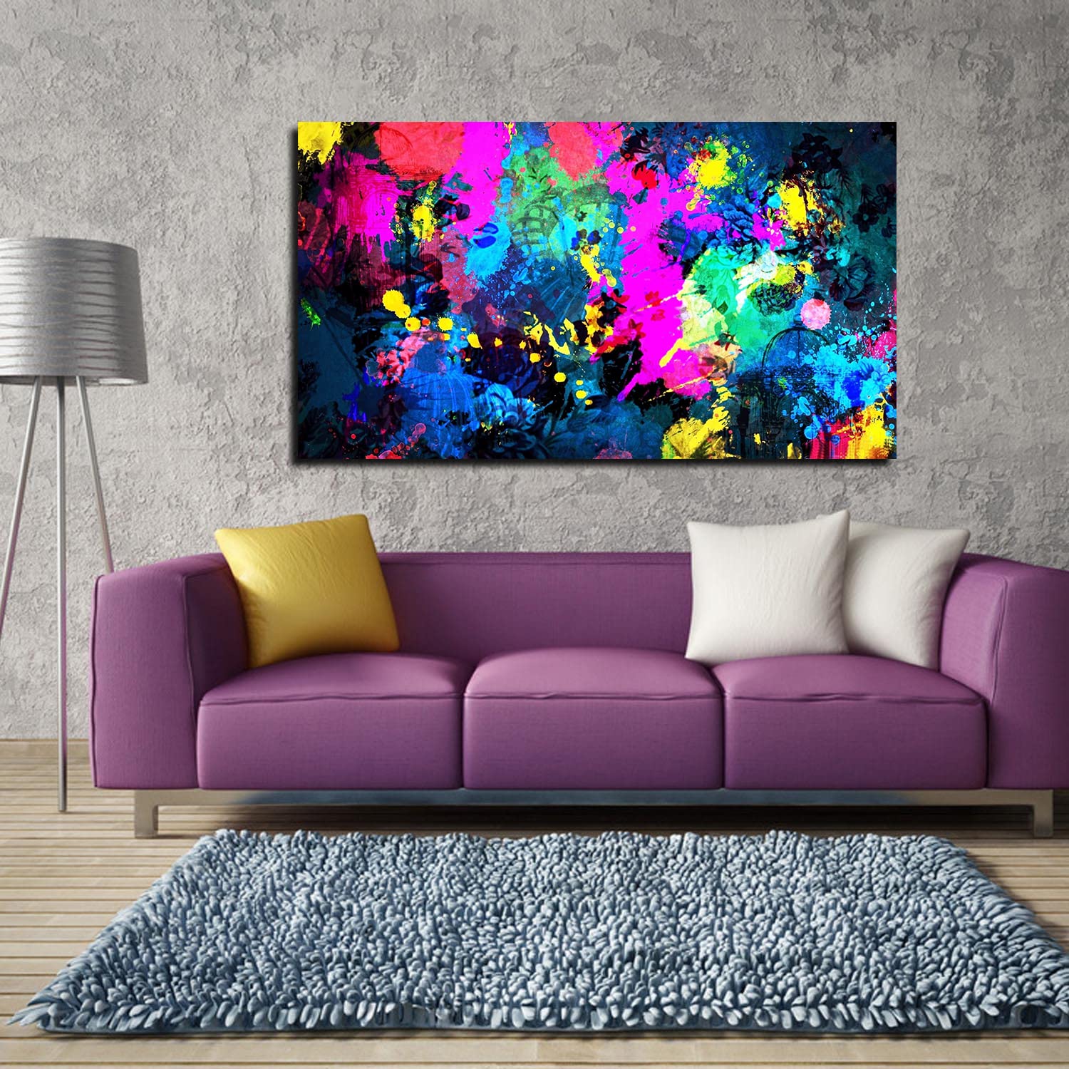 Modern Abstract Canvas Wall Art - Framed Painting for Bedroom, Living Room & Office Decor - Ready to Hang - Perfect for Home, Office & Gift Giving