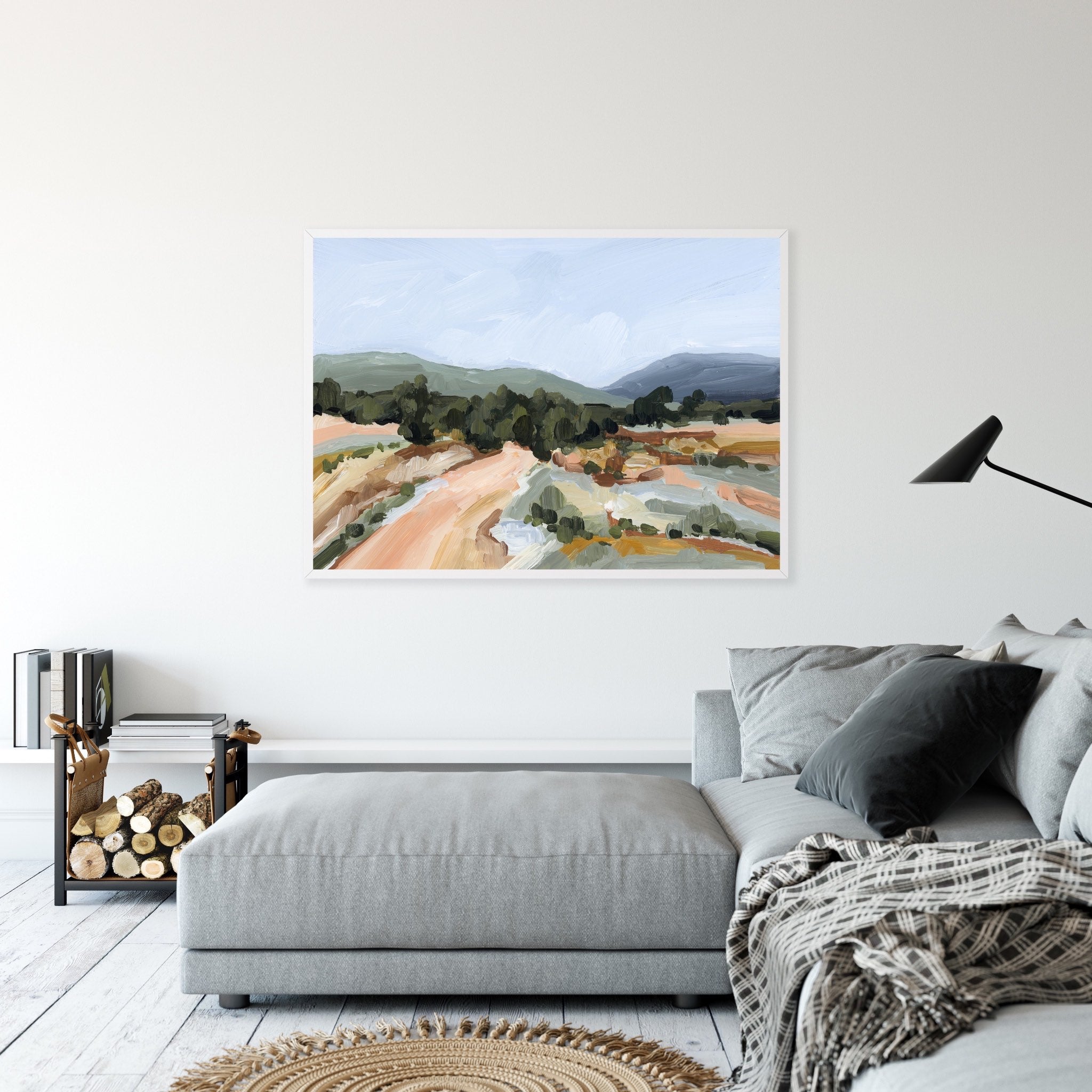 Heart of the Mountains Wall Art Print - Nature Landscape Painting for Home & Office Decor - Perfect for Living Room, Bedroom or Office Wall Decor