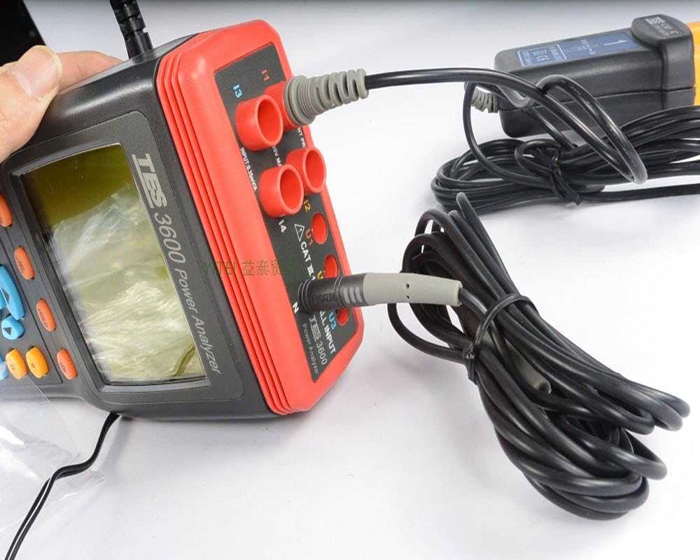 TES-3600N 3-Phase Power Quality Analyzer - Professional Harmonics & Power Quality Monitoring Device for Industrial Electrical Systems | Ideal for Energy Audits, Facility Maintenance & Power Distribution Analysis