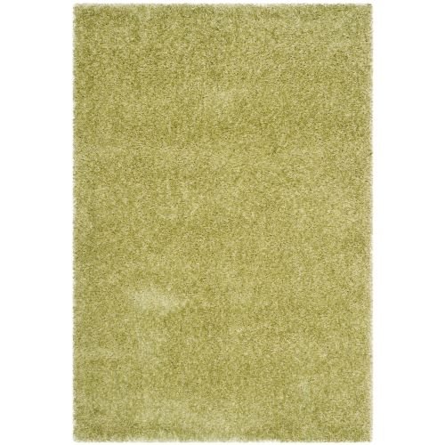 SAFAVIEH Charlotte Shag Collection 8' x 10' Green Area Rug - Plush 2-inch Thick, Non-Shedding Soft Carpet for Living Room, Bedroom, Dining Room & Entryway - Perfect for Cozy Home Decor & High Traffic Areas
