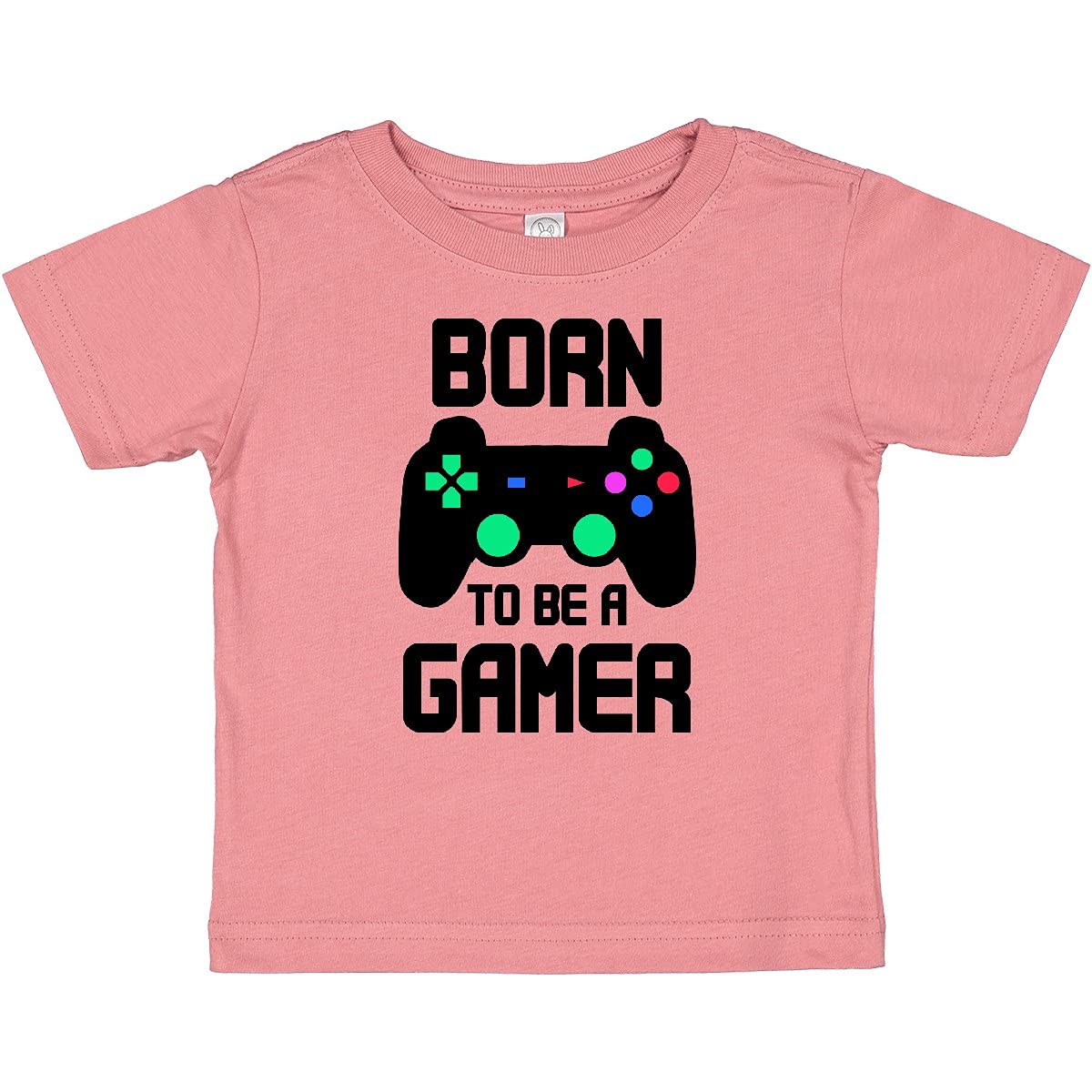 Inktastic Born to Be a Gamer with Controller Baby T-Shirt - Cute Gaming Outfit for Toddlers & Infants - Perfect for Playtime, Parties & Family Photos