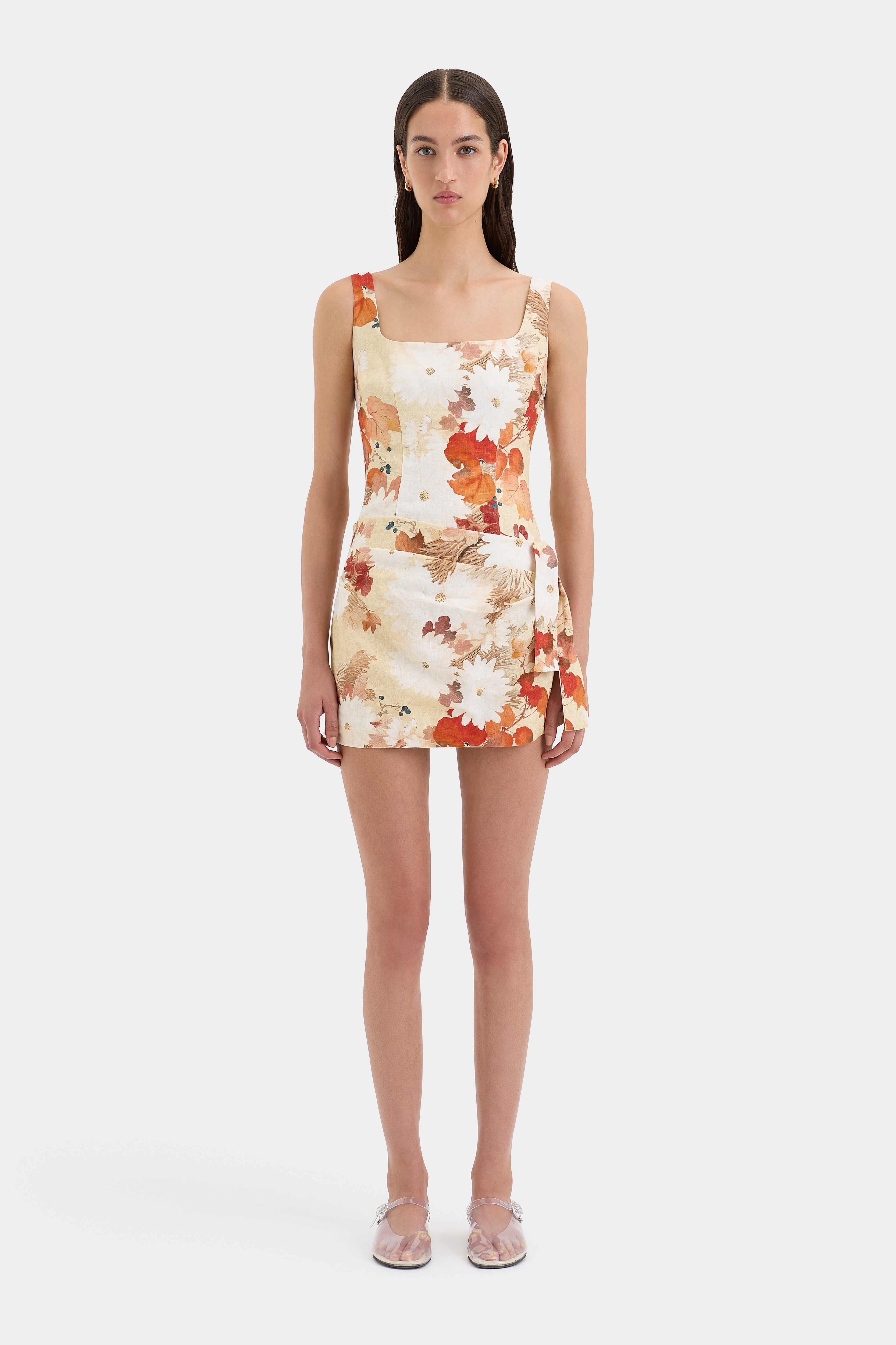 Jessamine Tie Mini Dress - Floral Print Summer Party Dress for Women, Perfect for Weddings, Dates & Night Out