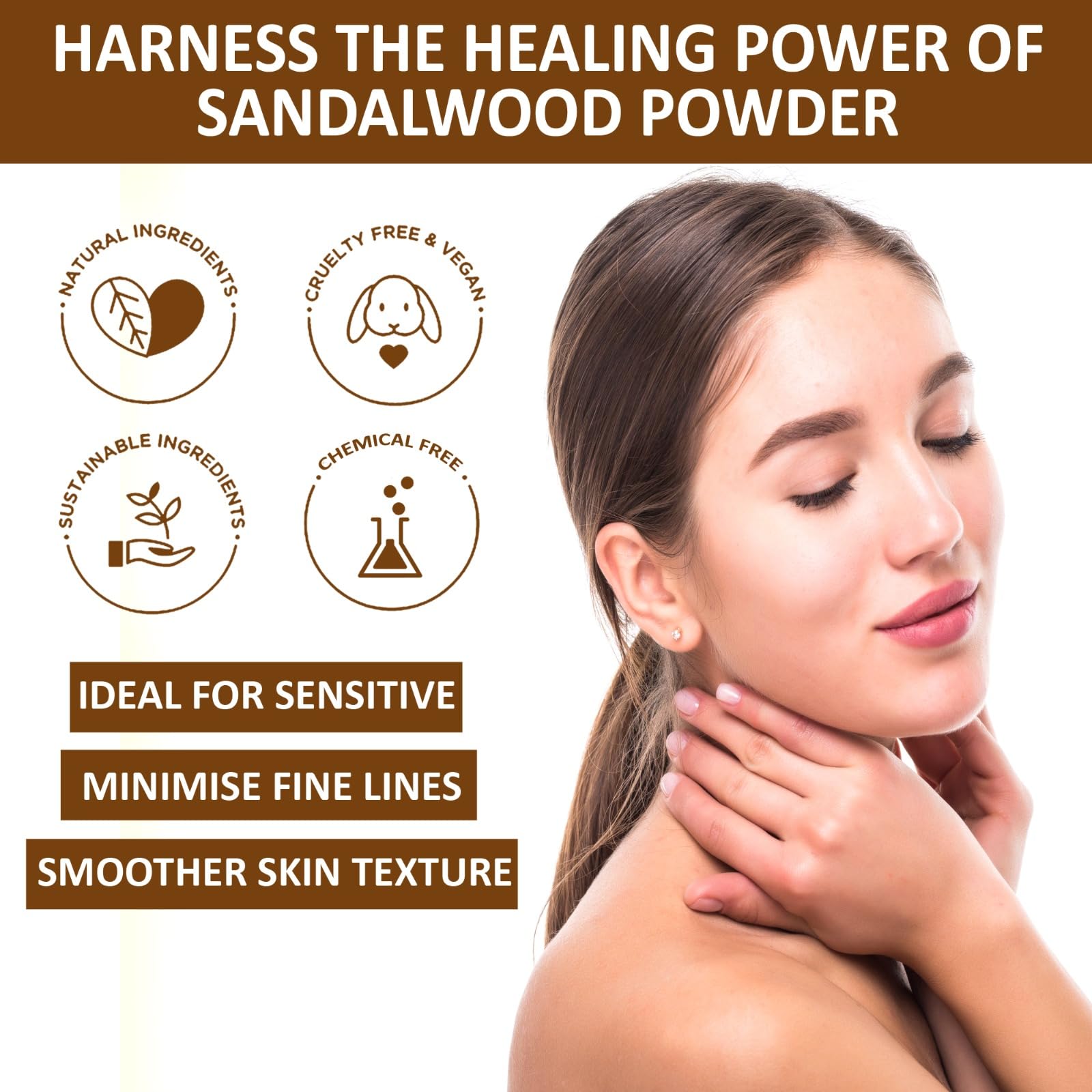7 DAYS Sandalwood Face Pack Powder - 100% Pure Santalum Album (Chandan) for Glowing Skin & Acne Treatment | Natural Face & Body Care | Perfect for Spa Days & Daily Skincare Routine
