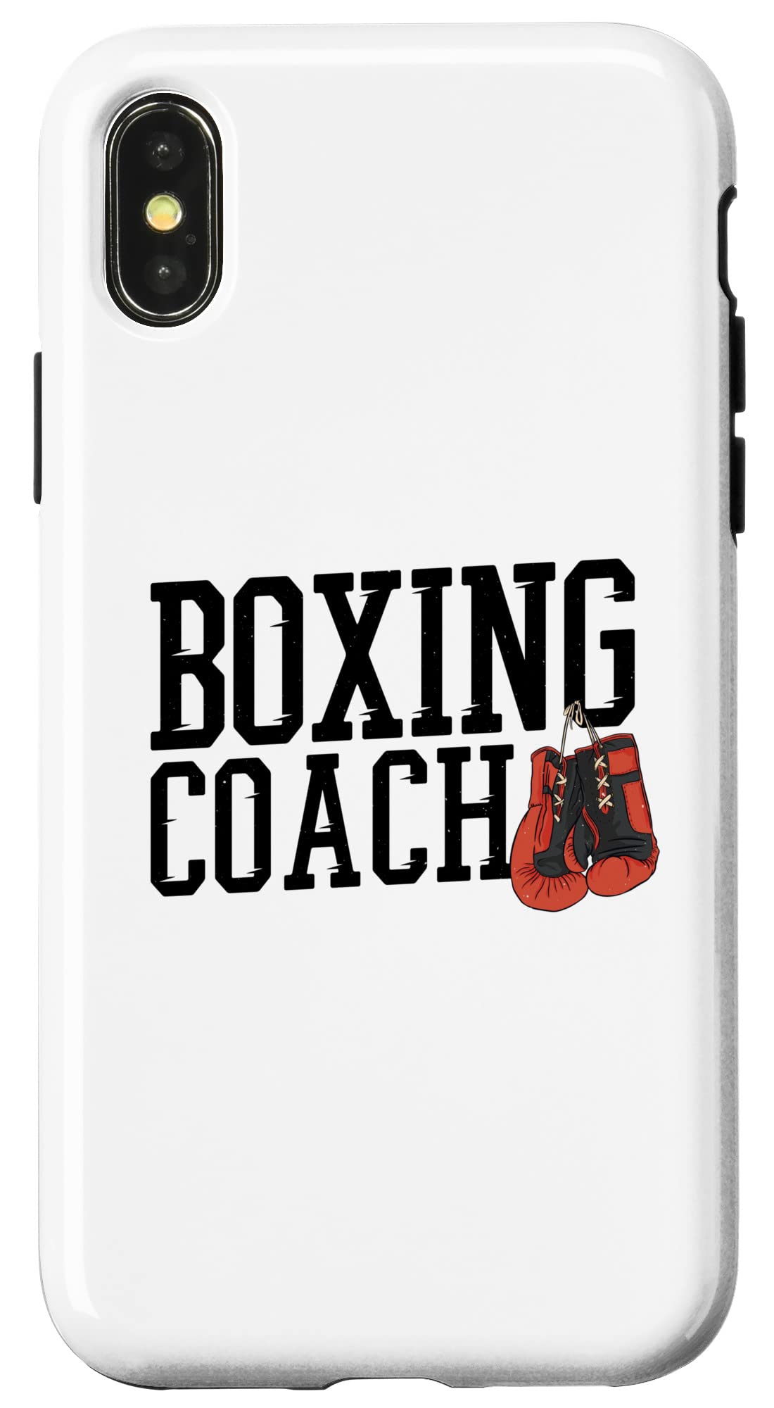 iPhone X/XS Boxing Coach Case - Shockproof & Durable Phone Cover for Boxing Training & Fitness Workouts - Perfect for MMA, Kickboxing & Gym Sessions