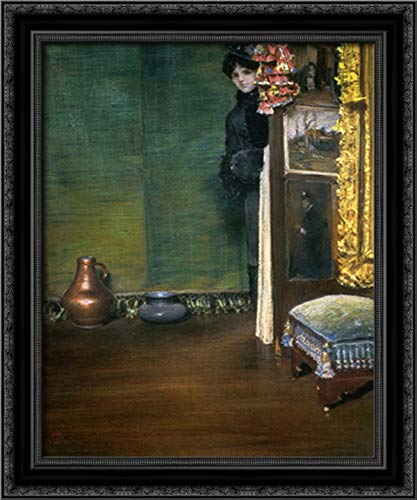 William Merritt Chase 20x24 Black Ornate Wood Framed Canvas Art - Elegant Wall Decor for Living Room, Bedroom & Office
