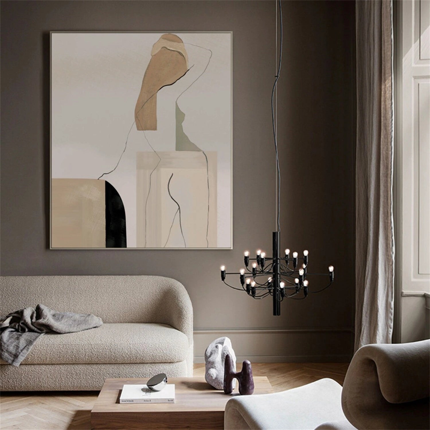 Abstract Tranquility Art Painting - Modern Wall Decor for Living Room, Bedroom & Office - Handmade Canvas Artwork #WS239 | Perfect for Home Decor & Meditation Spaces