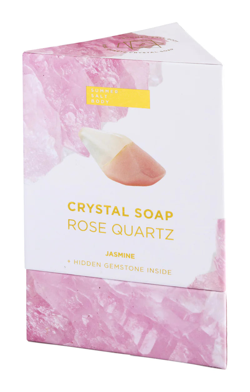 Natural Rose Quartz Crystal Soap with Hidden Gemstone - Handmade Luxury Bath Soap for Relaxation & Skin Care | Perfect Gift for Spa, Meditation & Self-Care Rituals