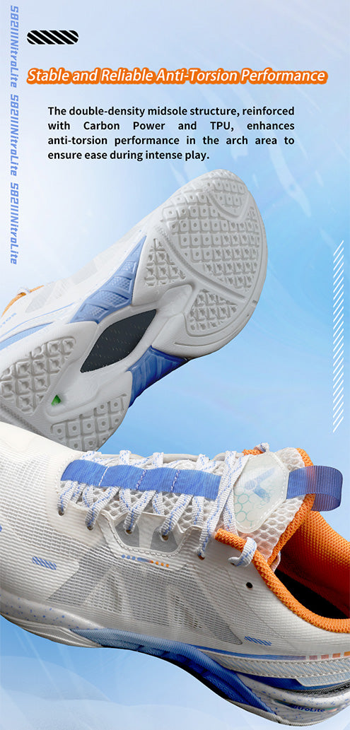 Victor S82III NitroLite Court Shoe - Lightweight Tennis Shoes for Men & Women [Lunar White] - Perfect for Indoor & Outdoor Court Sports