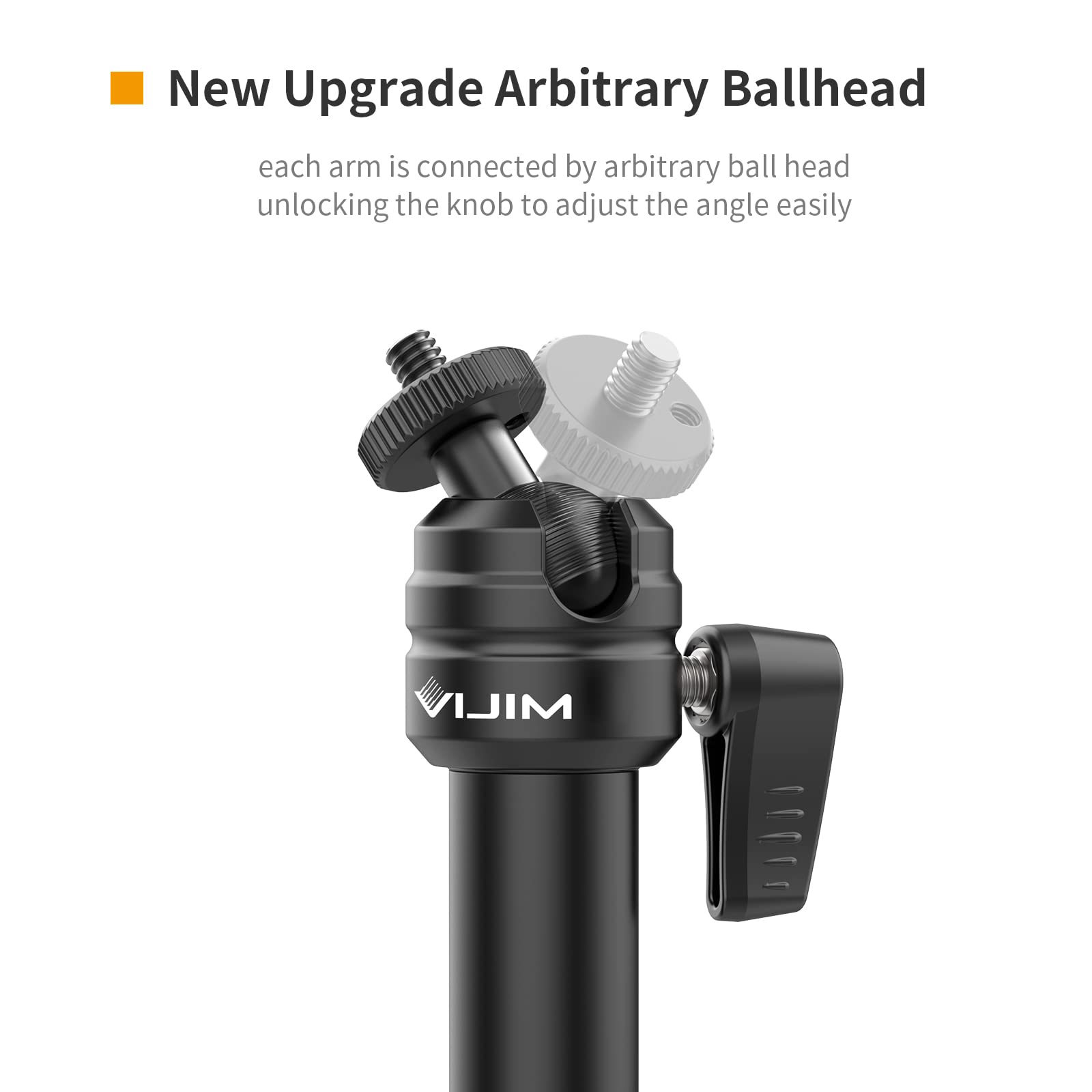 JUSMO LS04 Flexible Arm - Detachable 2-Section Magic Arm for DSLR Cameras, LED Lights, Microphones & Smartphones | Perfect for Vlogging, Photography & Video Shooting