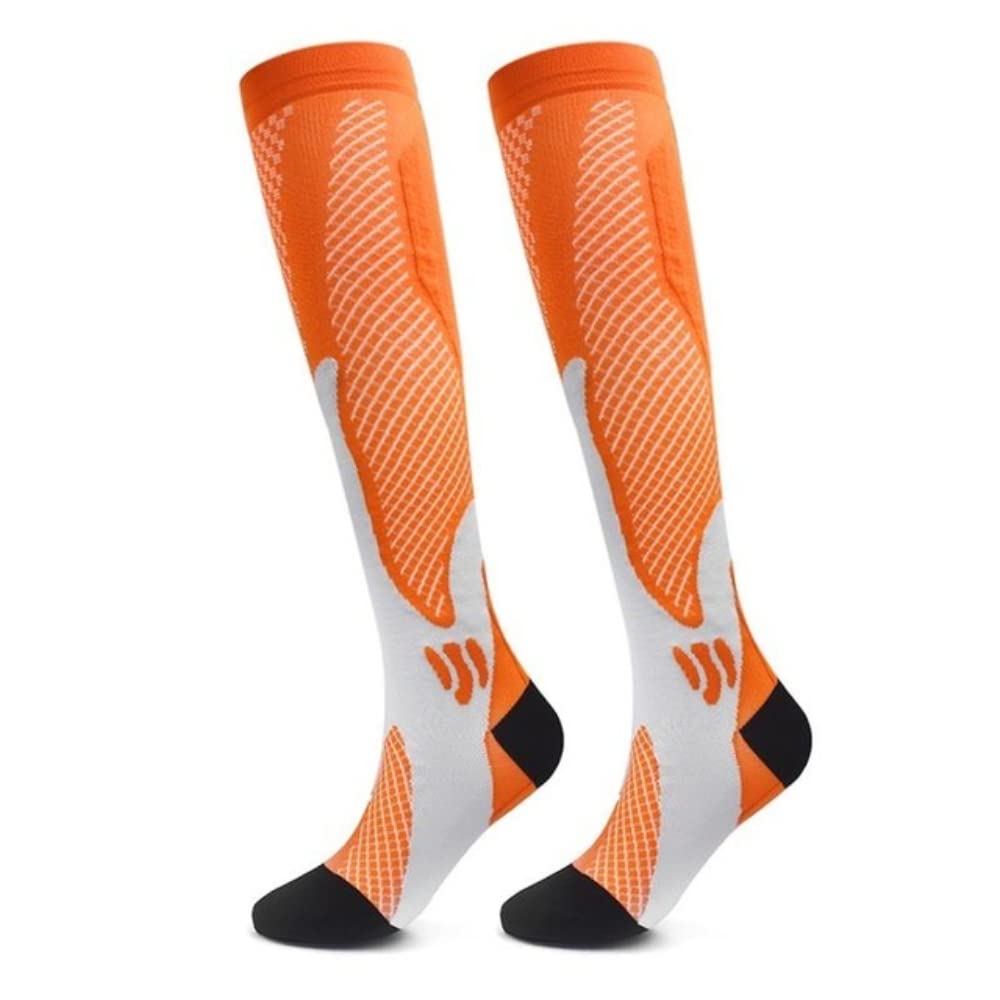 Nigeiyeme 15-25mmHg Compression Socks for Men & Women - Athletic Support Socks for Running, Workout & Travel - Black Medical Grade Anti-Fatigue Socks for Nurses, Athletes & Long Standing Workers