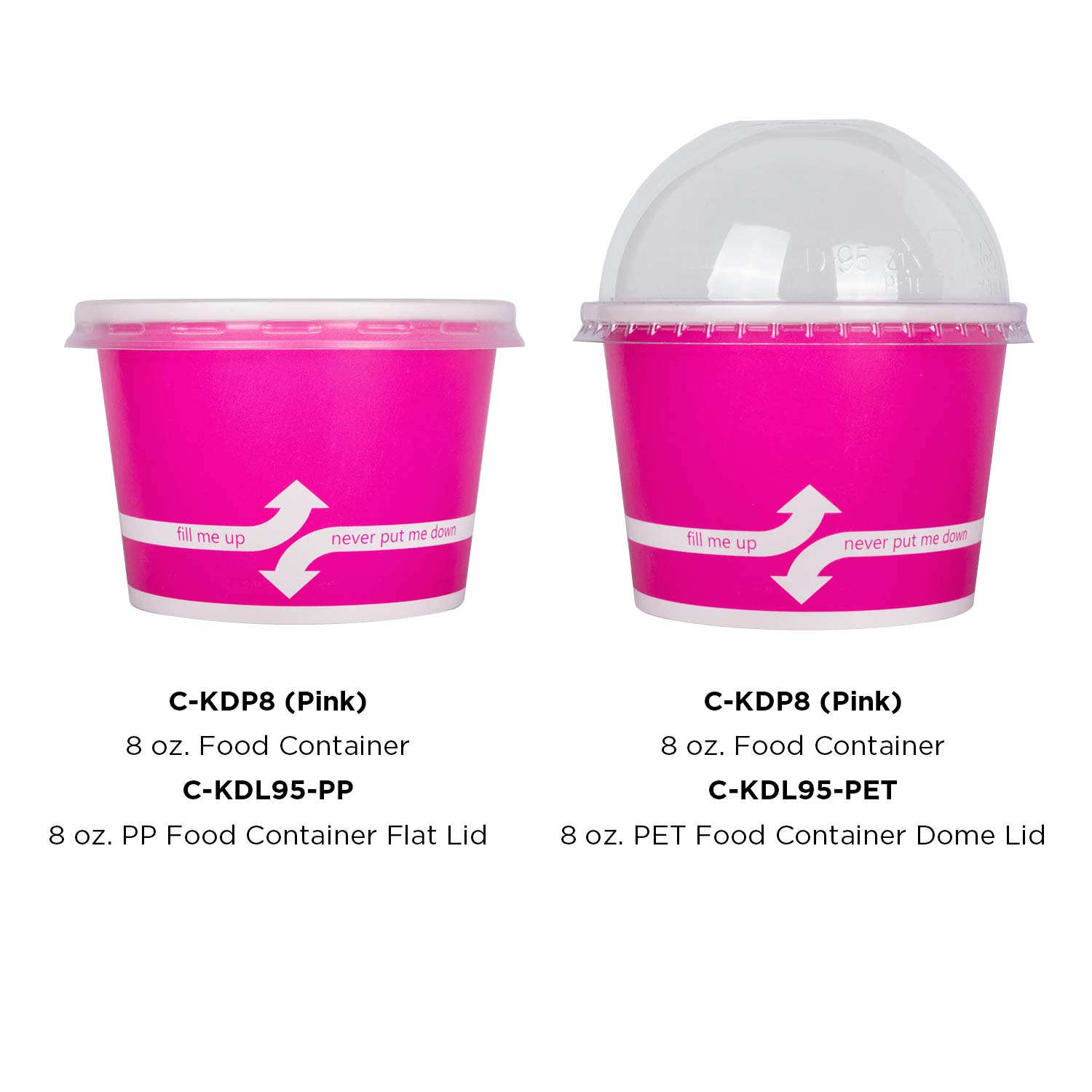 8oz (1000 ct) Pink Paper Ice Cream Cups & Soup Bowls - Disposable Hot/Cold Food Containers for Ice Cream, Gelato, Yogurt, Soup & Snacks - Perfect for Parties, Catering & Dessert Shops
