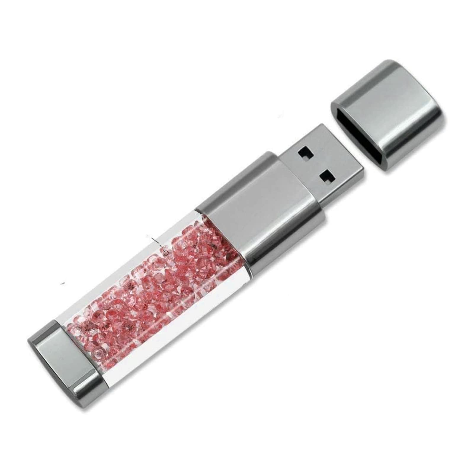 FeliSun Kristall 32GB USB 3.0 Flash Drive - Pink External Memory Stick for Data Storage, Fast Transfer Speed - Perfect for Birthday Gifts, Wedding Favors, Office Use & School Projects