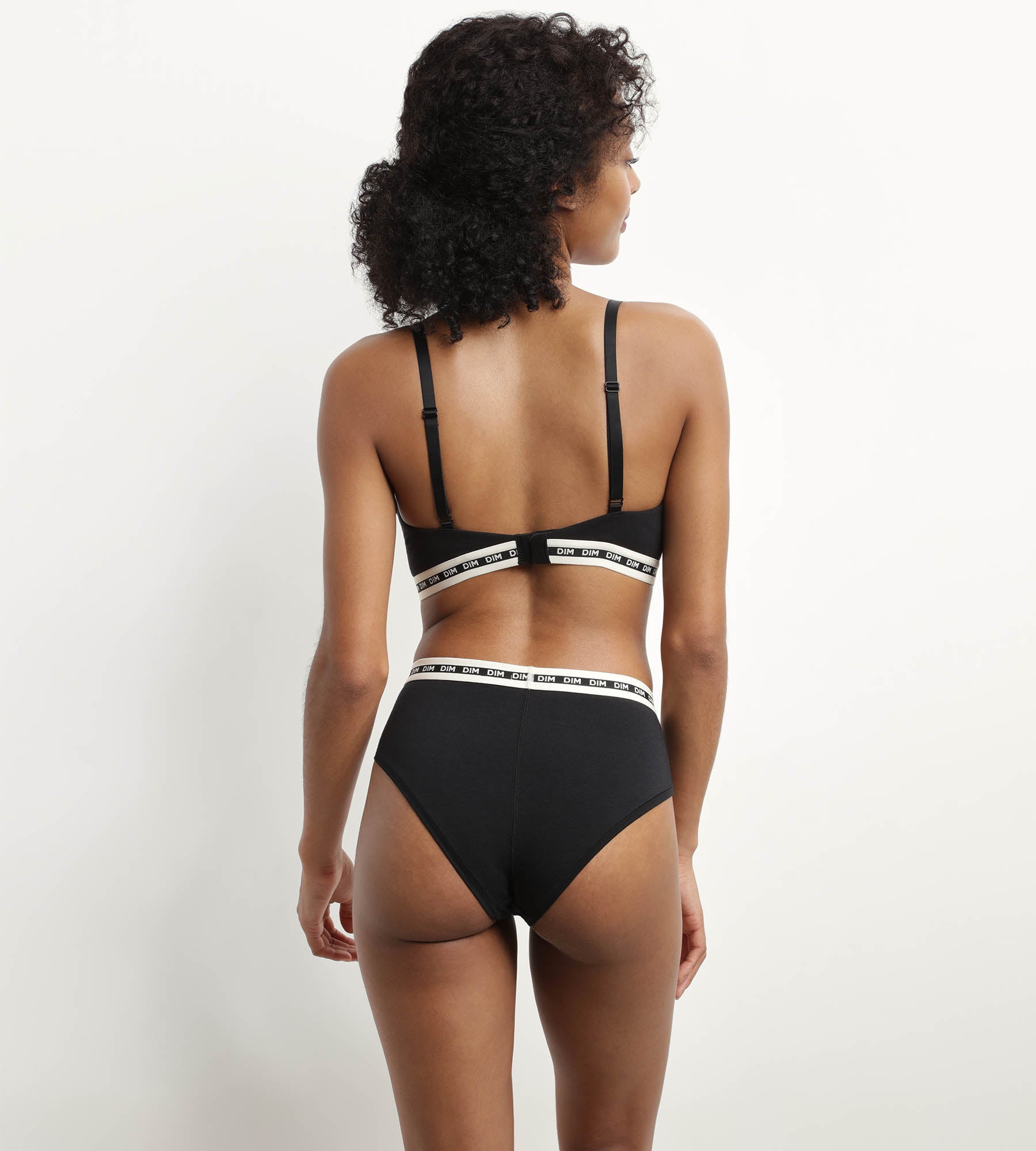 Black Modal Cotton Triangle Bralette with Molded Cups - Dim Icons | Comfortable Everyday Wear, Lounge, Sleep & Light Support