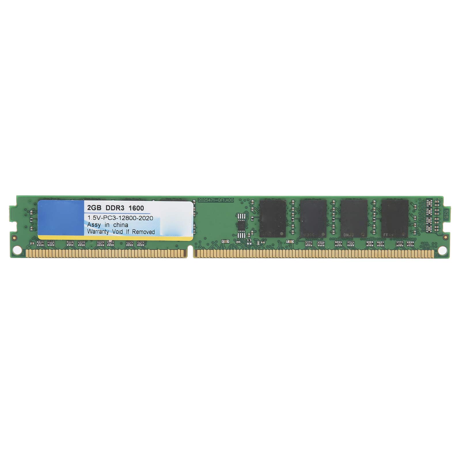 2GB DDR3 240-Pin 1600MHz PC3-12800 1.5V Memory Module for Desktop & Laptop Upgrade, Enhanced Performance for Gaming and Multitasking