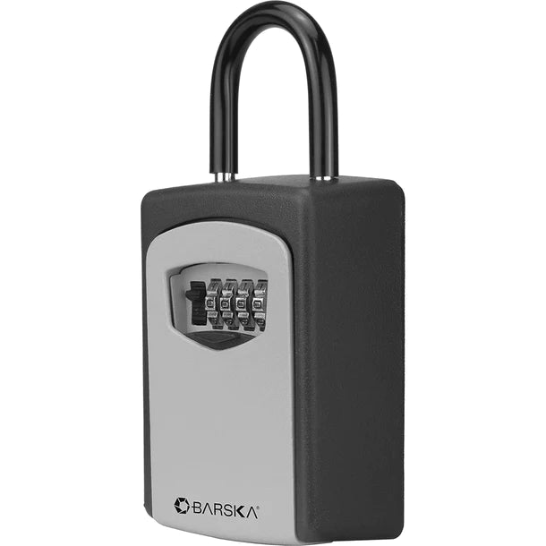 Barska CB13797 Key Lock Box - Secure Key Storage with Door Hanger & Wall Mount for Home, Office, and Real Estate Use
