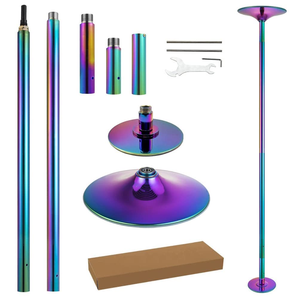 45mm Spinning Portable Dance Pole for Home & Studio - Extendable Pole Dancing Fitness Equipment for Bedroom, Living Room & Gym