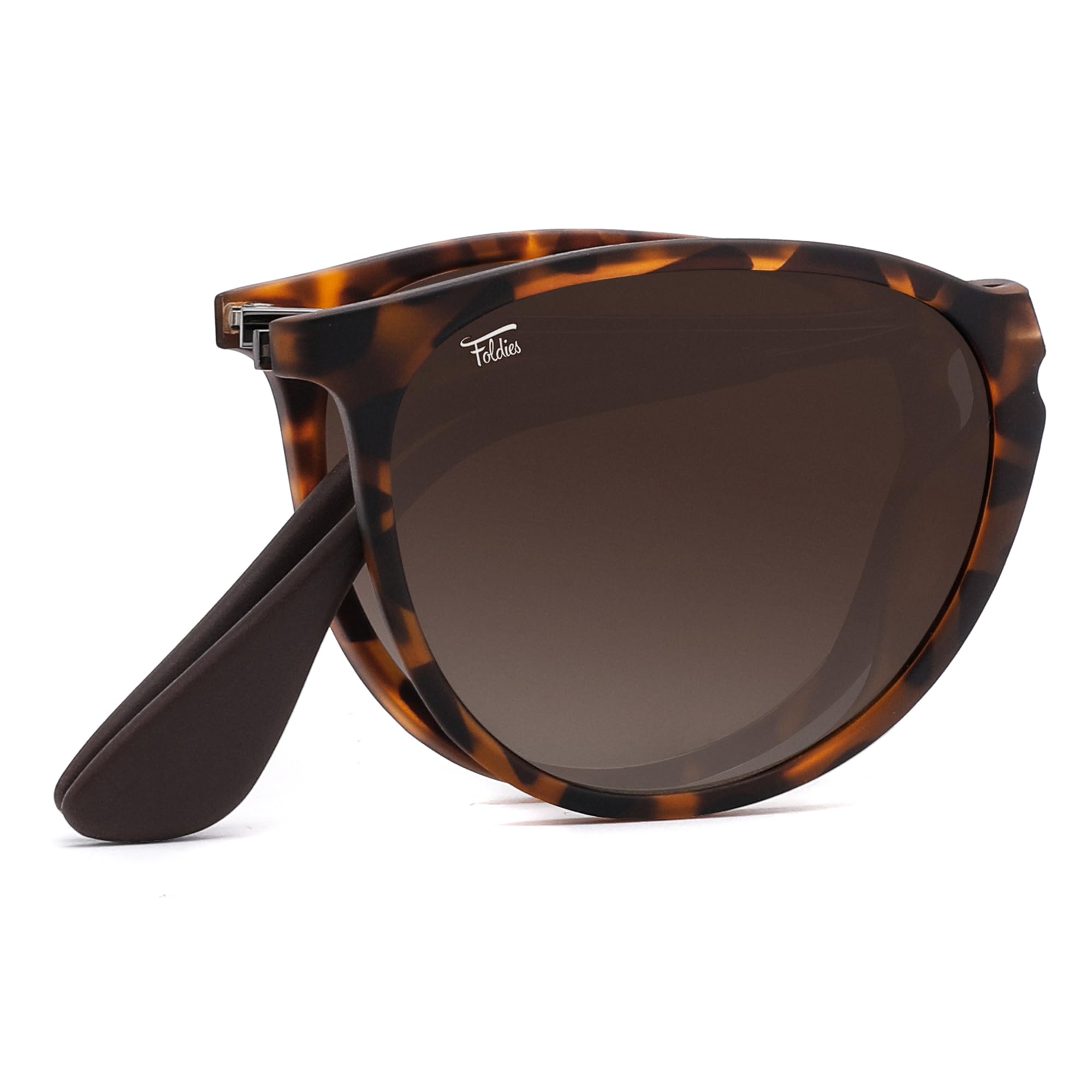 Milano Polarized Folding Sunglasses - UV400 Protection for Men & Women with Leather Case - Perfect for Travel, Driving & Outdoor Activities