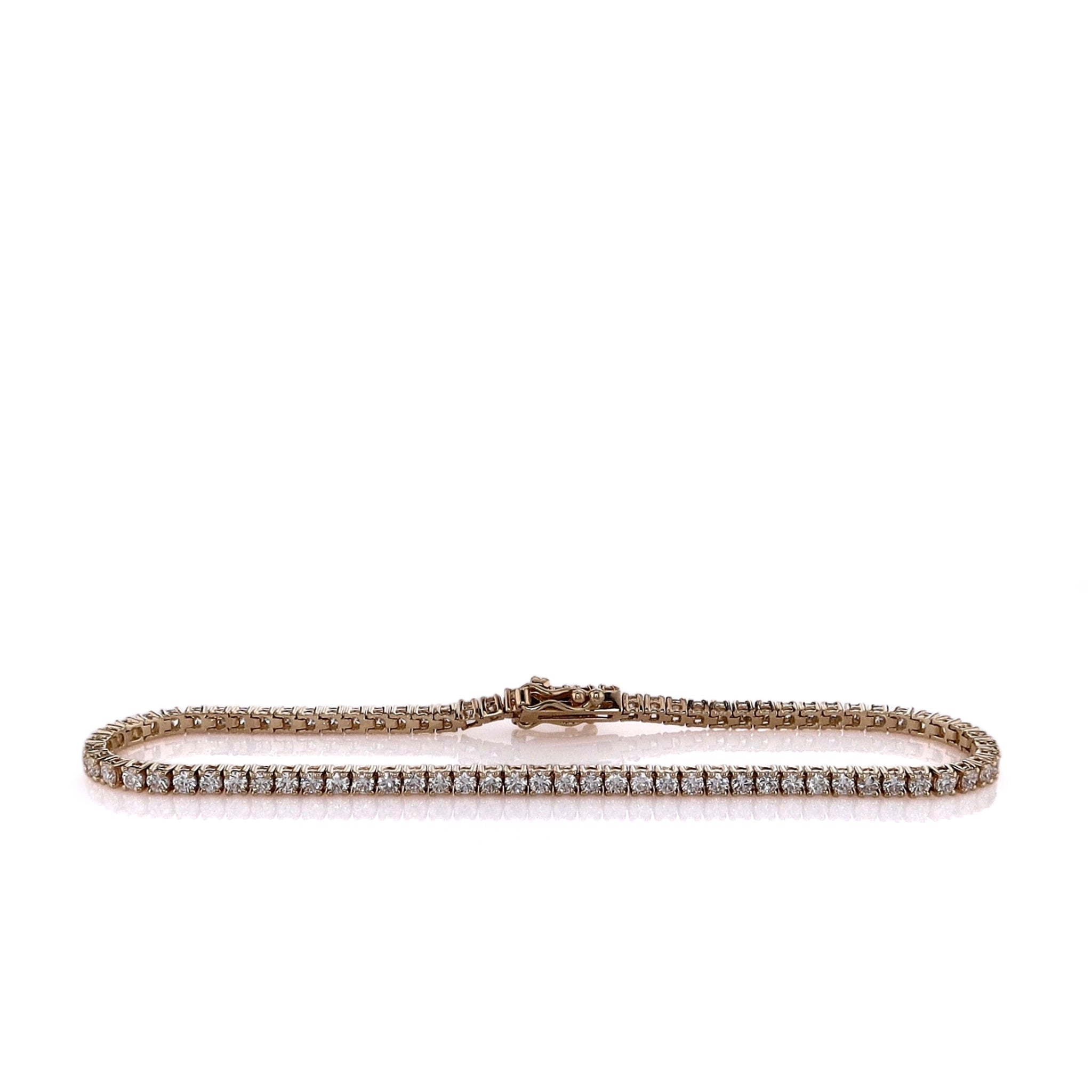 14K Yellow Gold 7-Inch 2.35ct Diamond Tennis Bracelet for Women - Elegant Jewelry Gift for Anniversary, Wedding & Special Occasions