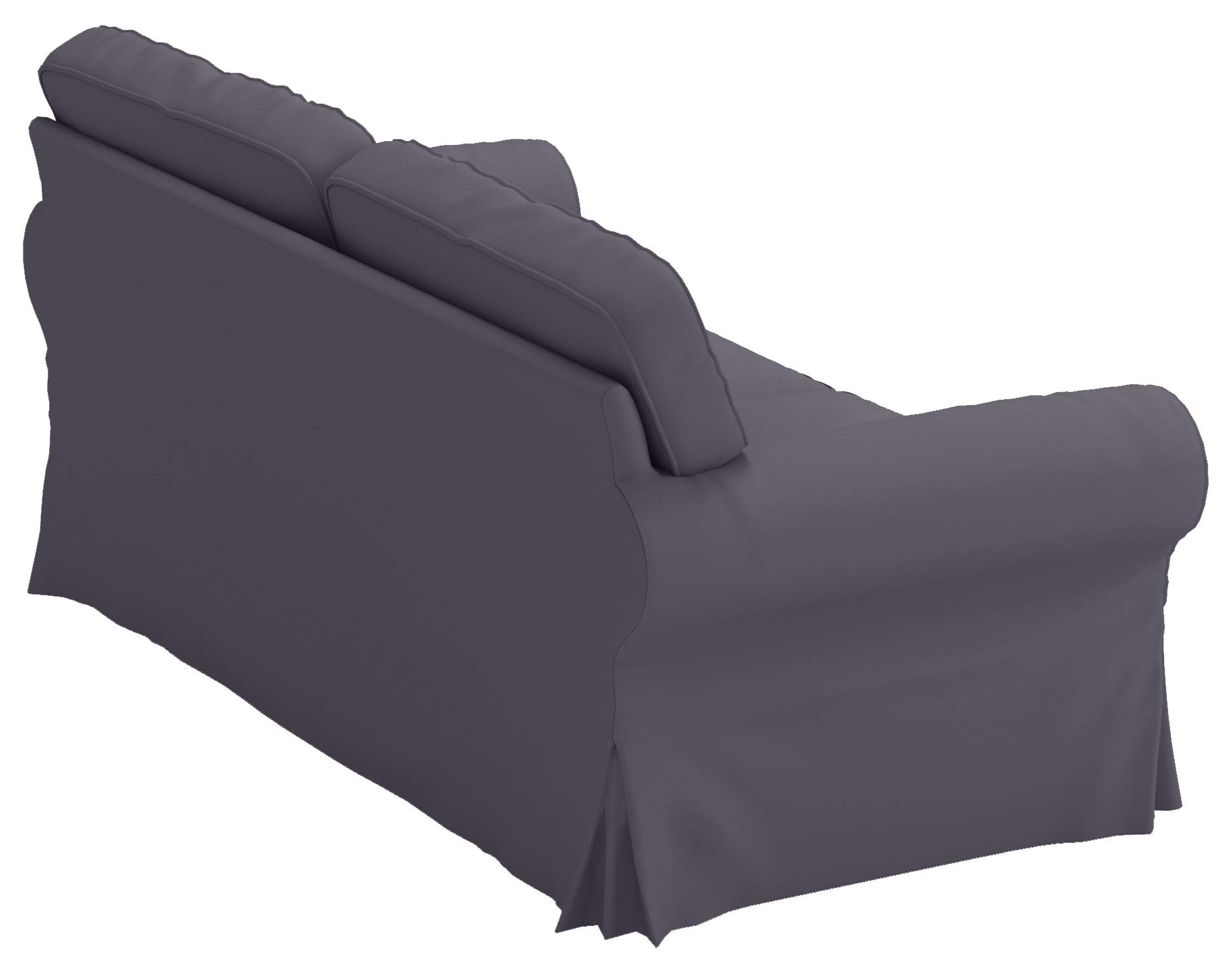 Dense Cotton Ektorp Loveseat Cover Replacement - Custom Fit for IKEA Ektorp Sofa Slipcover (Dark Gray) | Perfect for Living Room, Bedroom & Home Decor Protection