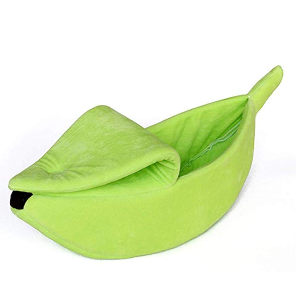 Soft Cat Bed House - Cozy Pet Cuddle Bed for Cats, Kittens & Small Dogs | Banana Design Green Pet Supplies | Perfect for Indoor Lounging & Nap Time