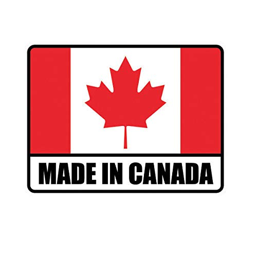 EW Designs Made in Canada Vinyl Decal - Patriotic Canadian CA Bumper Sticker for Cars & Trucks (5 Inch) - Perfect for Showing National Pride on Vehicles, Laptops & Water Bottles