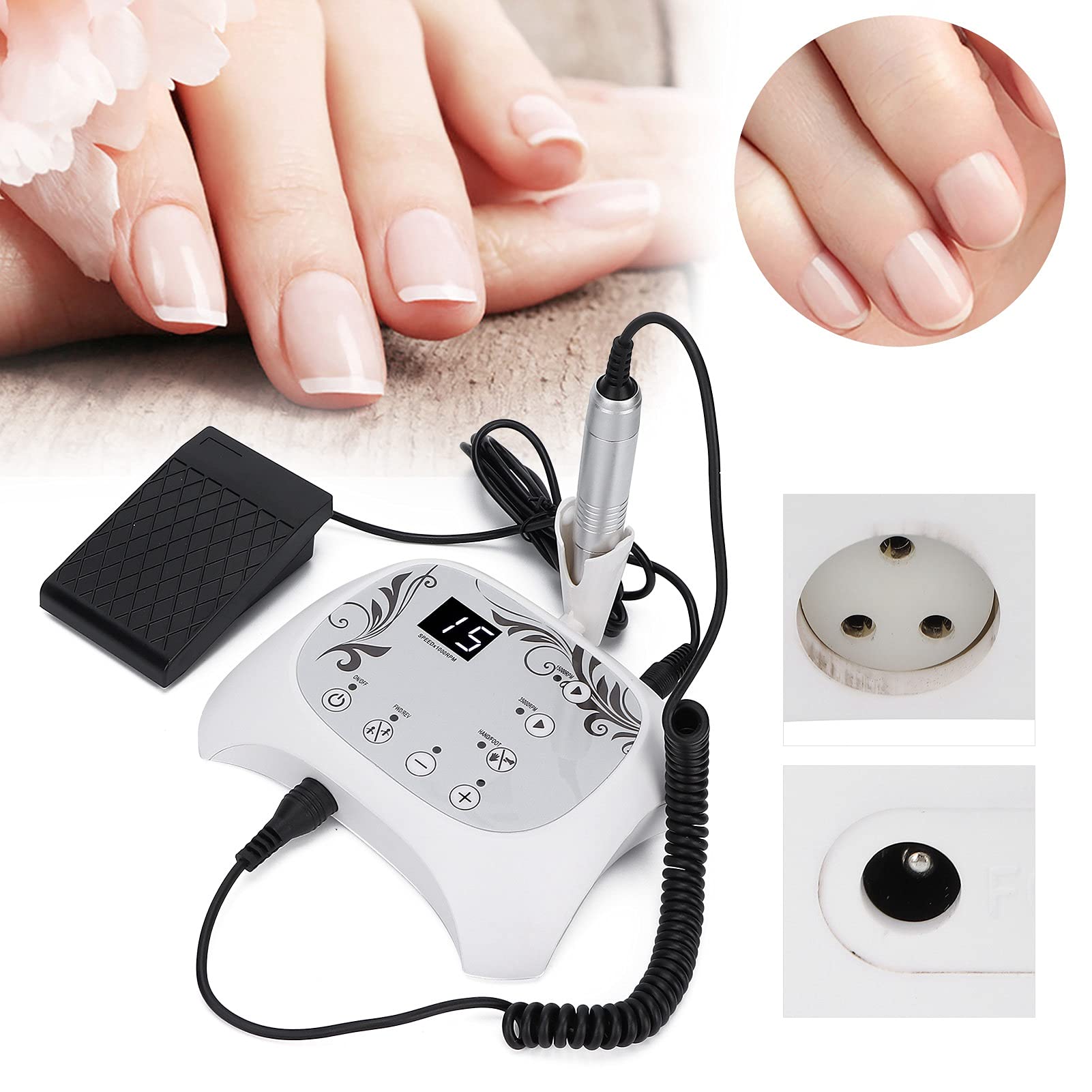 Professional Adjustable Speed Electric Nail File Pedicure Machine - Home & Salon Use for Manicure, Pedicure & Nail Care - Perfect for DIY Home Grooming & Professional Nail Salons