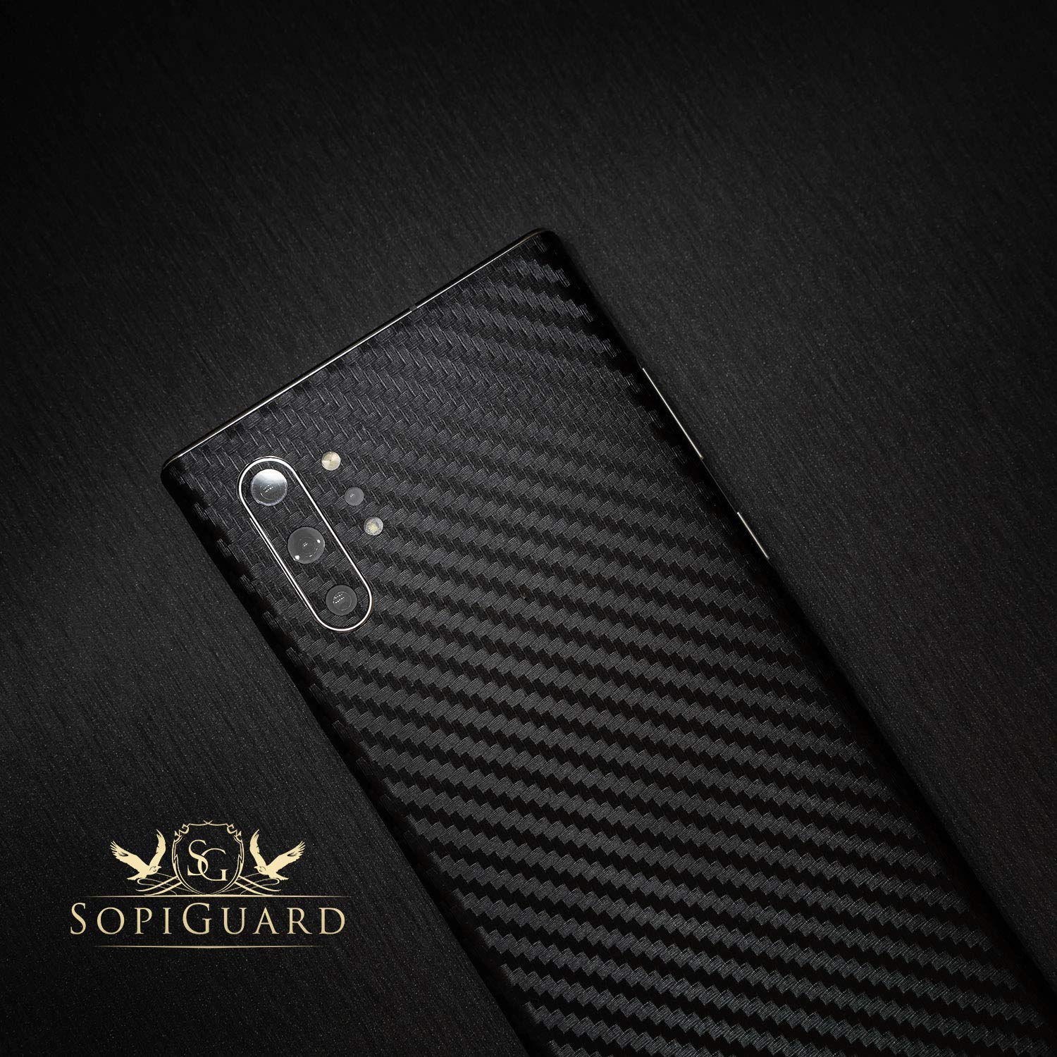 SopiGuard Samsung Galaxy Note 10+ Plus Case Skin - Edge-to-Edge Vinyl Sticker Back Panel Cover (3M Gloss Fire Blue) - Perfect for Protection & Personalization