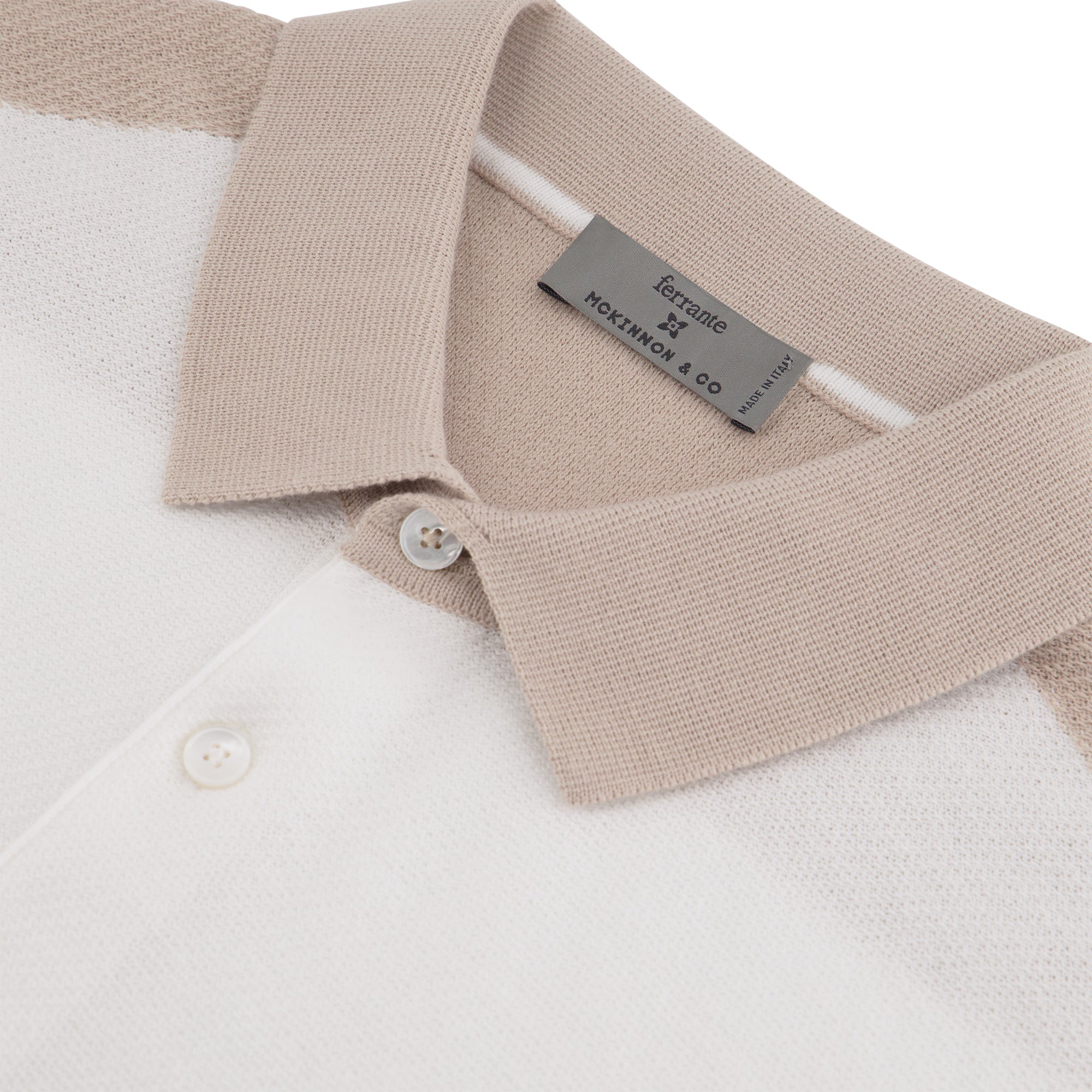 Ferrante Men's Short Sleeve Contrast Polo Shirt - White | Casual & Business Wear | Perfect for Golf, Office & Summer Outings