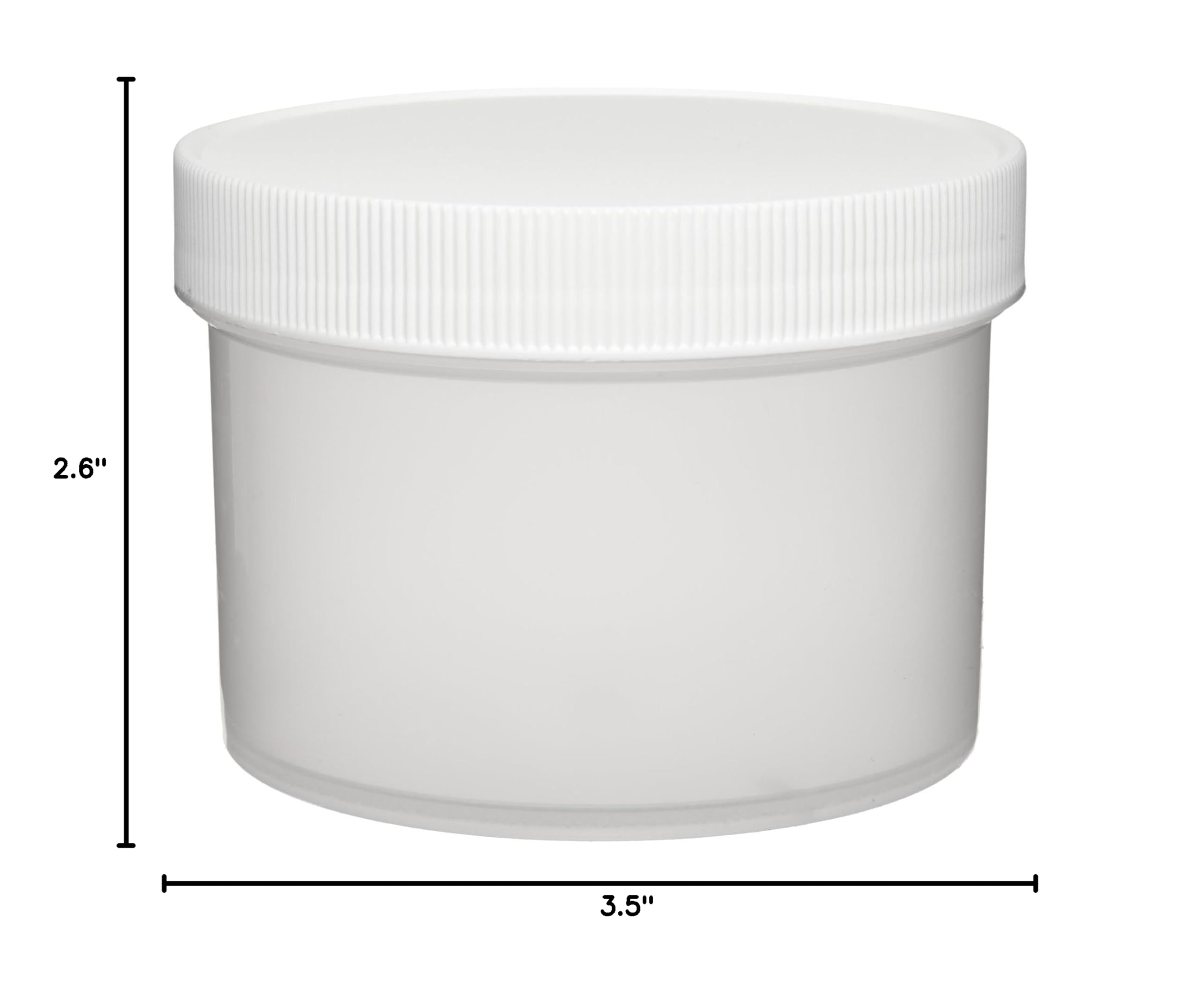 8oz Polypropylene Straight-Sided Autoclavable Lab Storage Jars with Screw Caps - Case of 36 - Ideal for Laboratory, Medical, and Scientific Sample Storage
