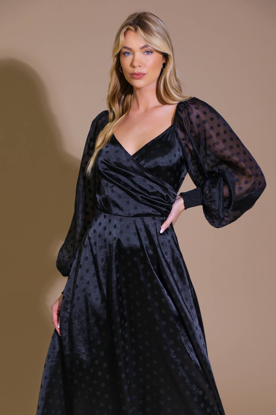 Luminous Vibes Woven Midi Dress - Elegant Flowy Summer Dress for Women, Perfect for Beach Vacations, Date Nights & Outdoor Parties