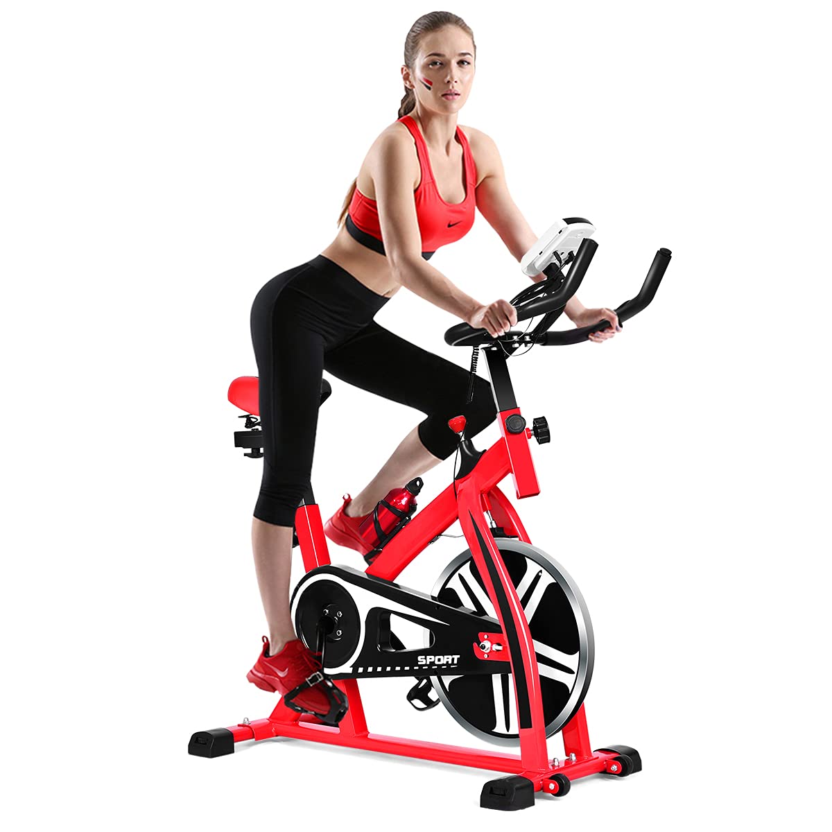 Premium Exercise Bike for Home Workouts - Adjustable Magnetic Resistance, LCD Display & Comfortable Seat - Perfect for Cardio, Weight Loss & Indoor Cycling Training