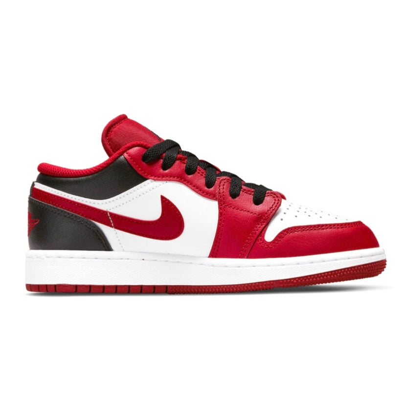 Air Jordan 1 Low GS Sneakers - Chicago Bulls Colorway (Gym Red/Black) for Basketball, Casual Wear & Street Style Fashion