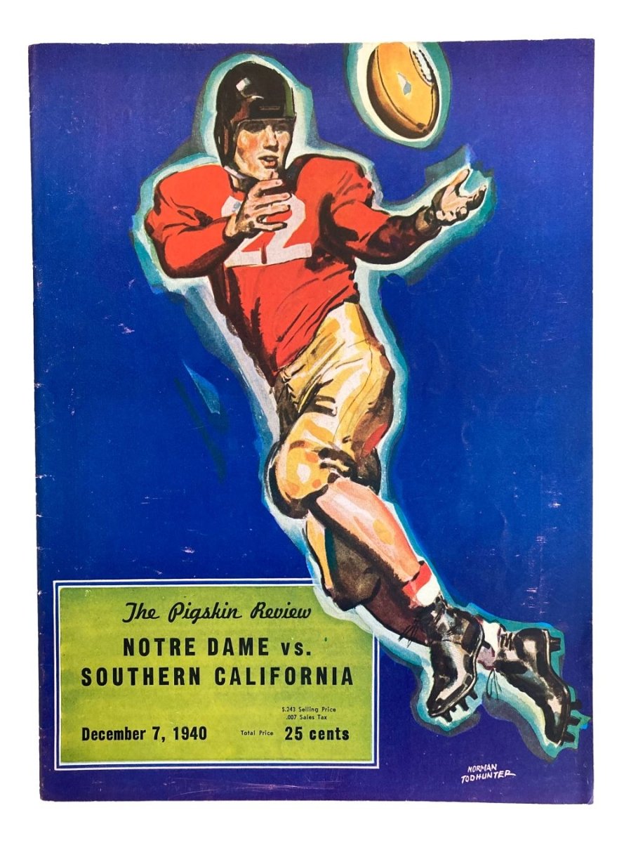 Notre Dame vs USC December 7, 1940 Official College Football Game Program - Vintage Sports Memorabilia & Collectible for Fans and Historians
