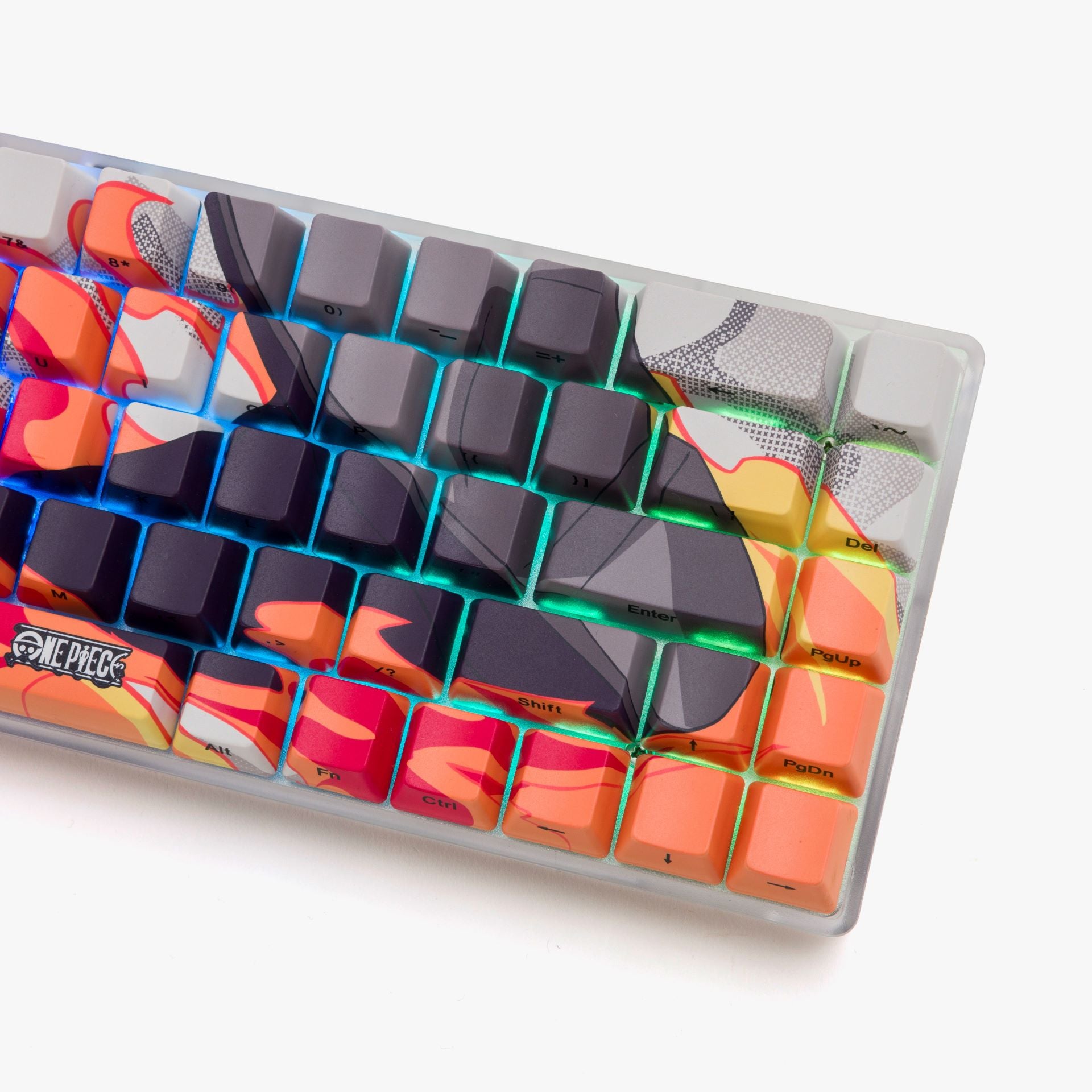 One Piece x HG Basecamp 65 Keyboard - Sanji Themed Mechanical Gaming Keyboard for PC - Perfect for Anime Fans and Typing Enthusiasts