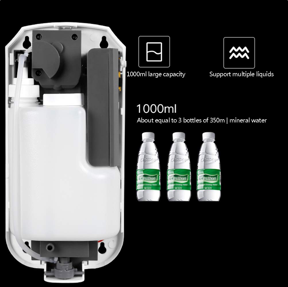 Automatic Infrared Induction Soap Dispenser - 1000ML Hands-Free Touchless Liquid Hand Sanitizer for Bathroom, Kitchen & Office - Hygienic & Safe Contactless Soap Dispenser for Home, Restaurants & Public Spaces
