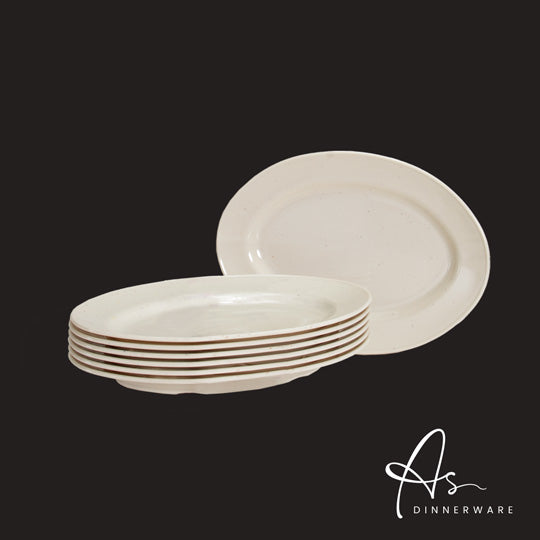 9-Inch Oval Plates Set of 6 (36 Sets per Carton) - AS1309 6M - Perfect for Dinner Parties, Catering & Restaurant Use