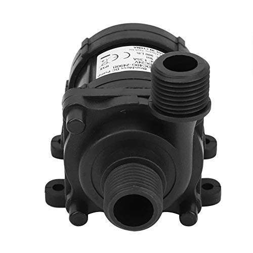 TOPINCN - 24V DC Gear Water Pump, 800L/H High Flow Brushless Mini Water Pump, Ultra Quiet for Aquarium Fountains, Fish Tanks, Hydroponics & Outdoor Water Features