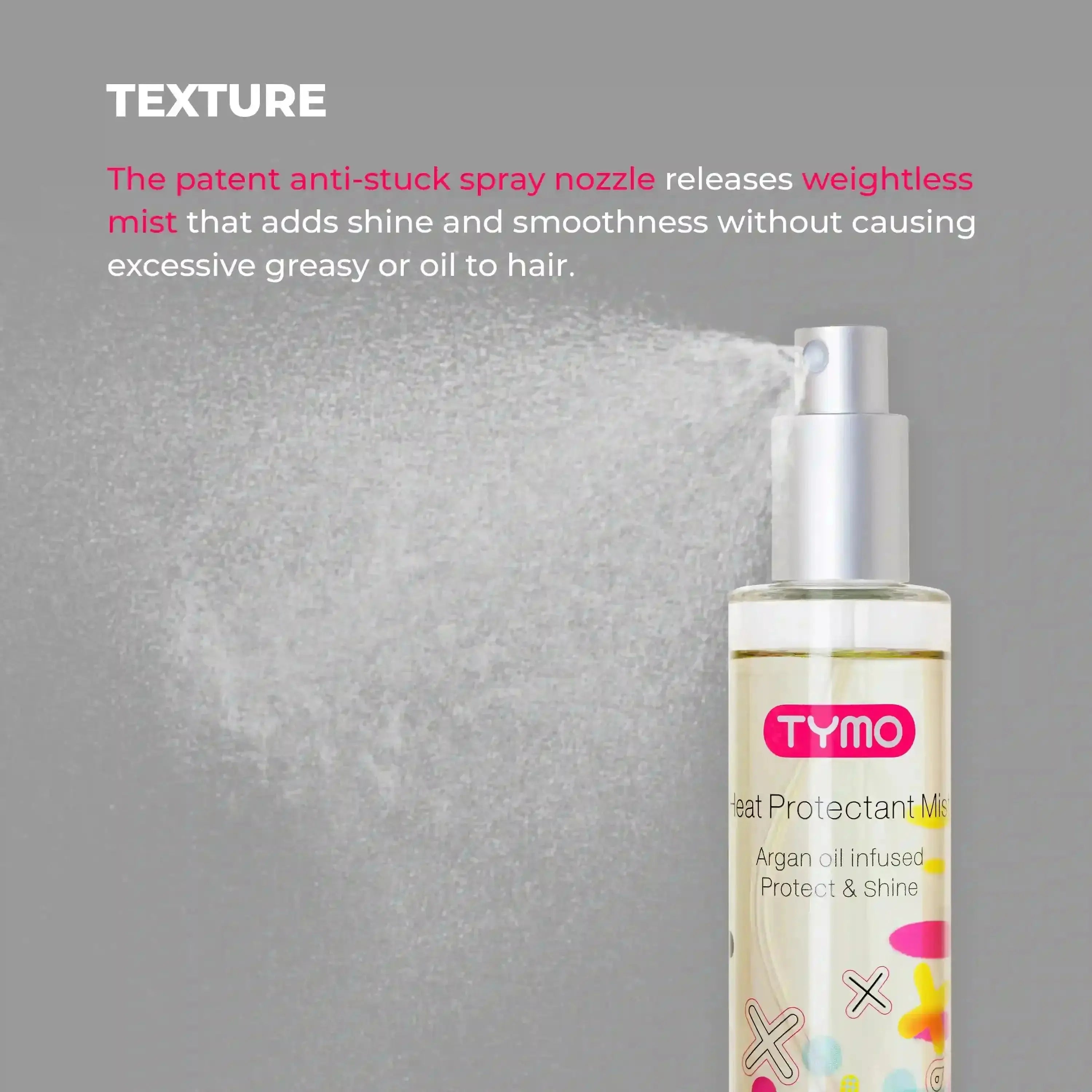 TYMO Heat Protectant Spray for Hair - 3 Pack (8oz Each) | Thermal Styling Protection & Frizz Control | Perfect for Blow Drying, Straightening & Curling - US Only