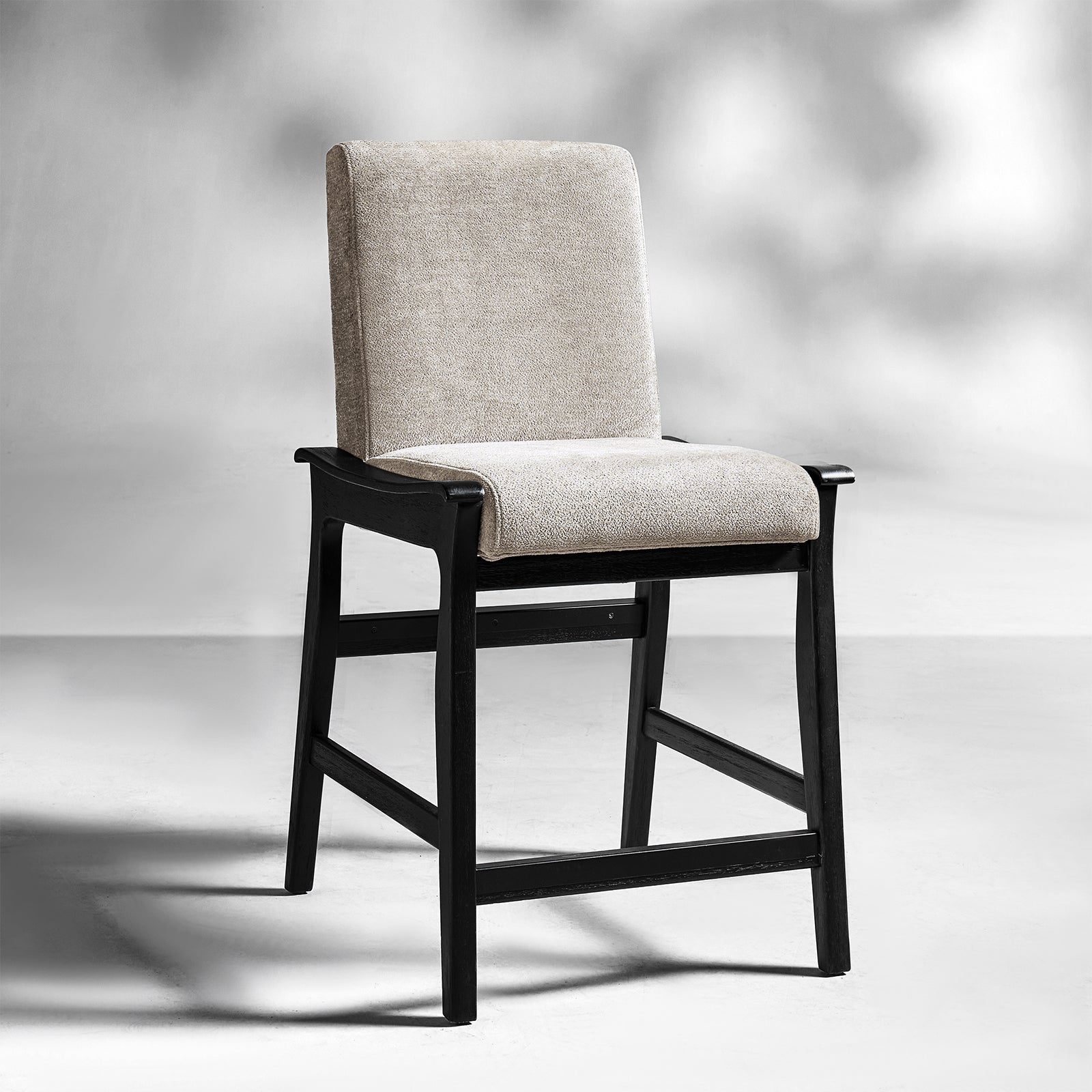 Modern Upholstered Counter Stool with Quick Shift to Dining Chair - Versatile Kitchen Island, Bar & Dining Room Seating for Home & Restaurant Use