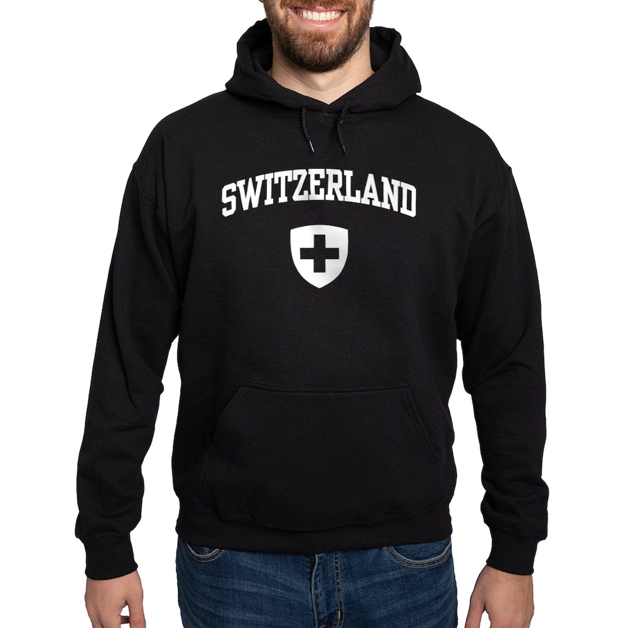 Switzerland Hoodie for Men - Dark Regular Fit Pullover Sweatshirt | Comfortable & Stylish for Casual Wear, Travel & Outdoor Activities